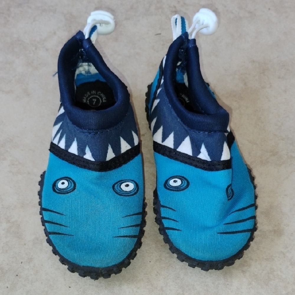Blue Kids Beach Pool Shoes with Fun Design